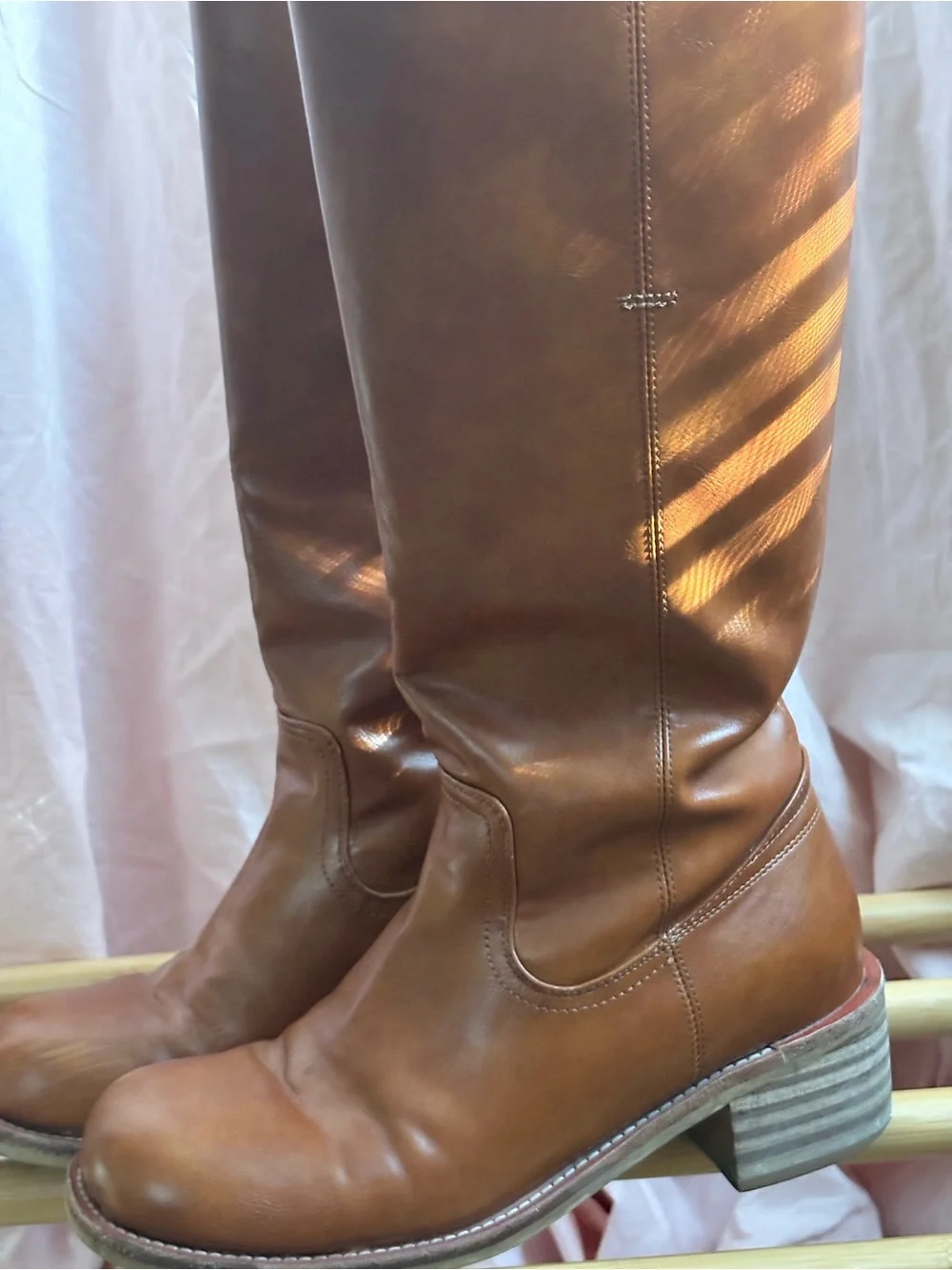Women's Over-the-Knee Leather Boots — Tan